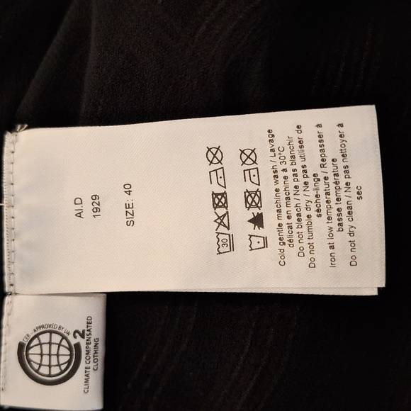 Ganni Georgette Check Long sleeve crepe wrap dress SZ 40 - Picture 15 of 16